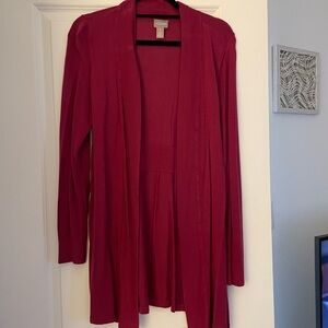 CHICOS SIZE 1 PINK CARDIGAN